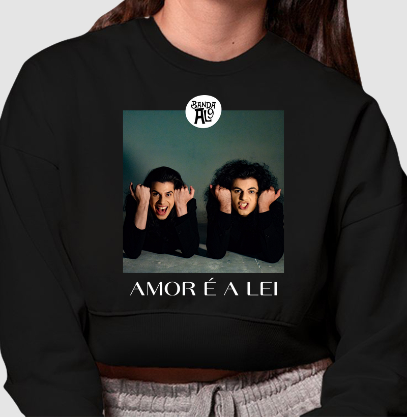 Cropped Moletom AL9 O Amor é a Lei