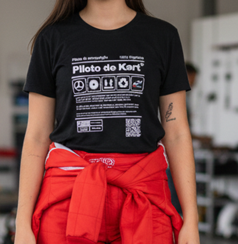 Camiseta feminina | Produto piloto de kart | kartmotors