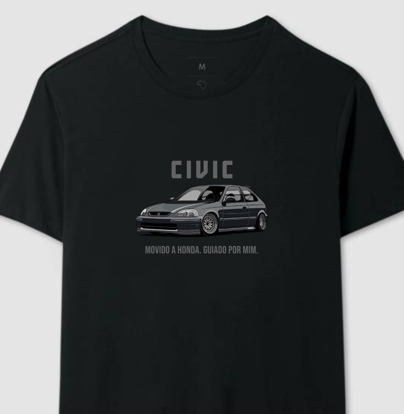 Camiseta Civic- Movido por Honda. Guiado por mim.