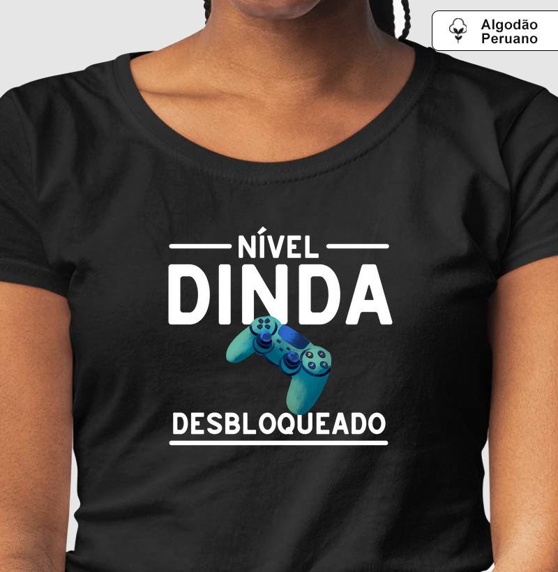 Nível Dinda desbloqueado (vídeogame) (algodão peruano)