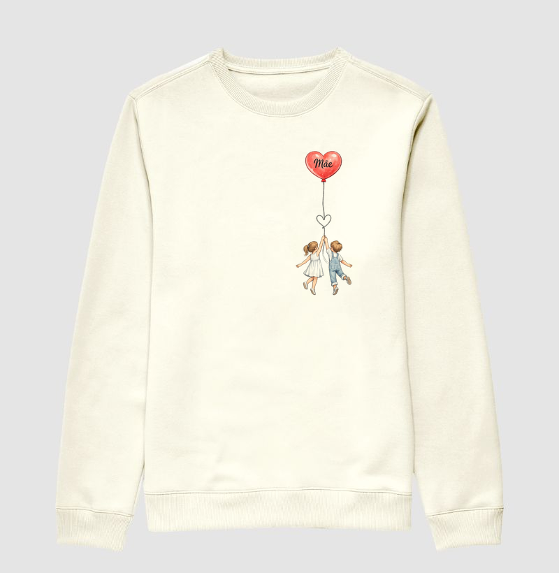 Coração de mãe em aquarela