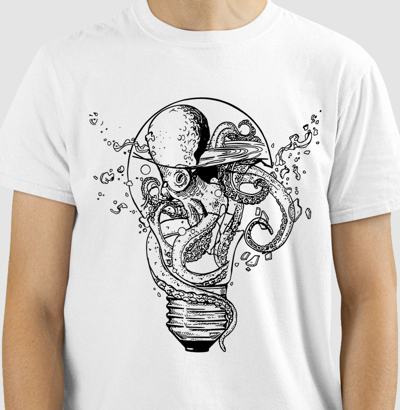 Octopus in the broken lamp