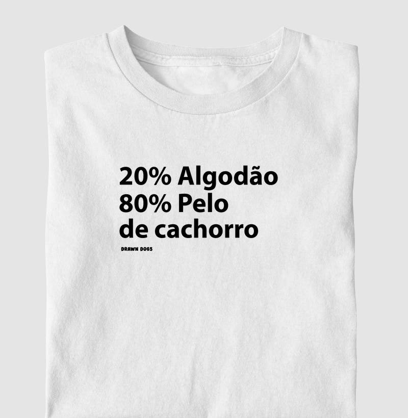 20% algodão 80% pelo de cachorro
