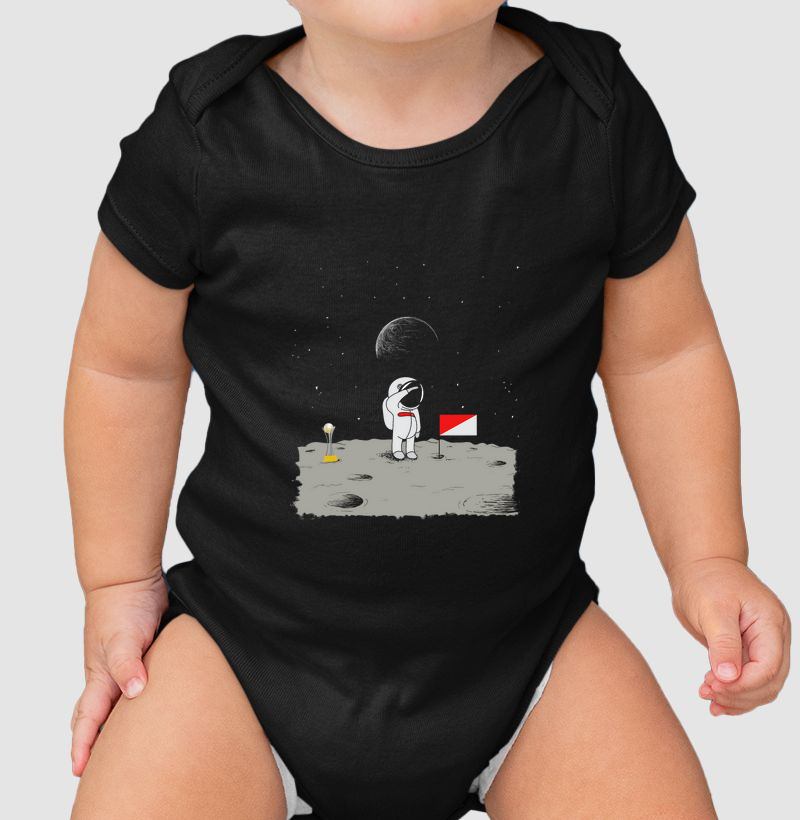 body Infantil Astronauta Vermelho do Sul