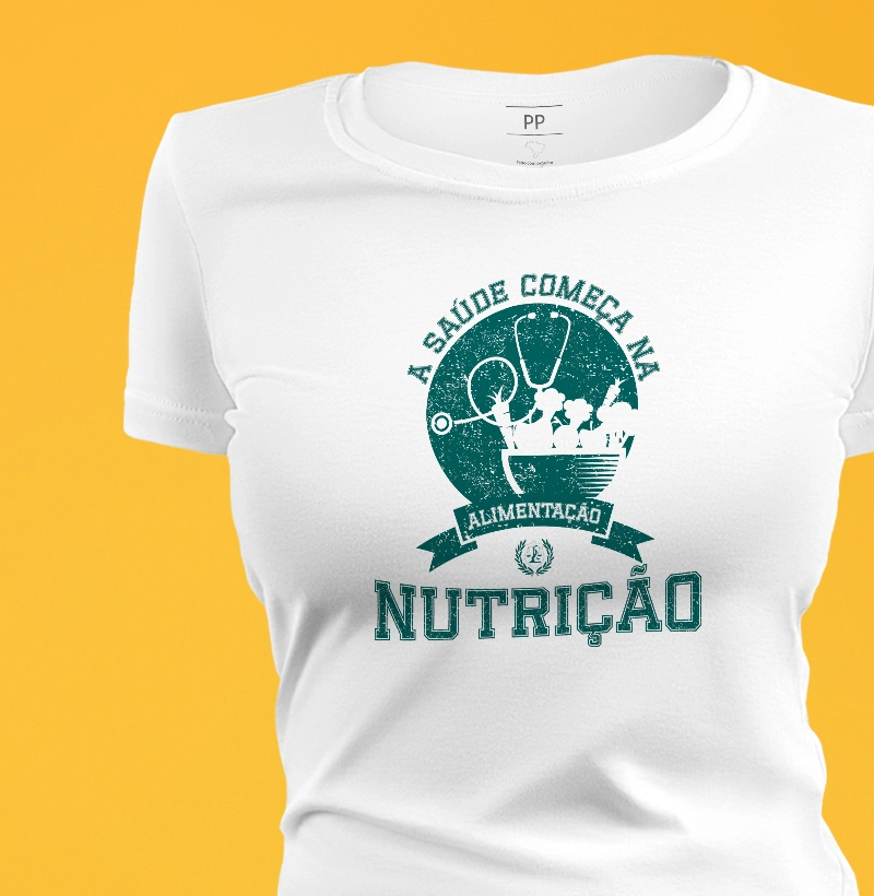 Camiseta Nutrição alimentação - feminina