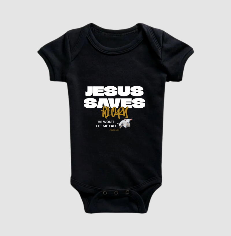 JESUS SAVES. HE WON’T LET ME FALL.