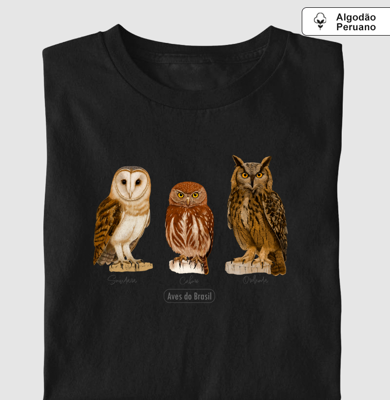 Aves do Brasil - Coletivo Corujas - Algodão Peruano