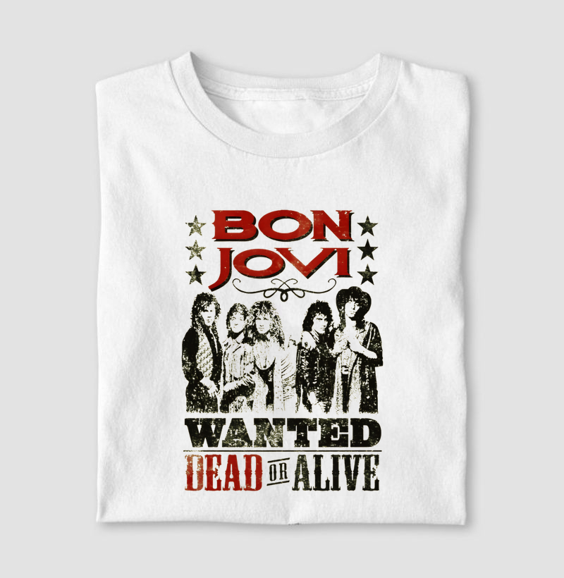 Camiseta Bon Jovi — Wanted: Dead or Alive (Vintage Tour)