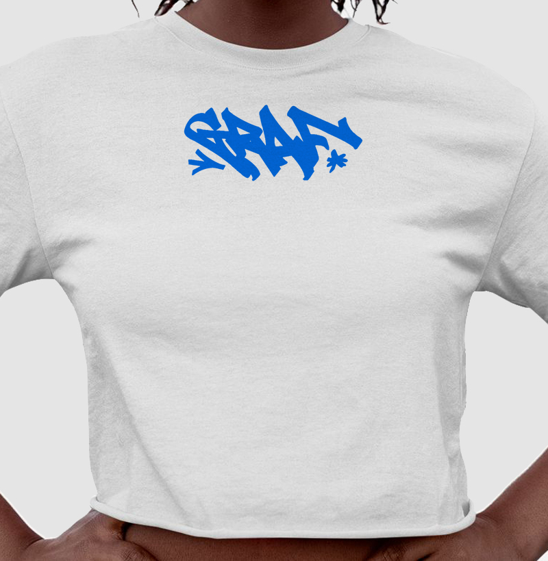 Cropped Graf Tag Azul