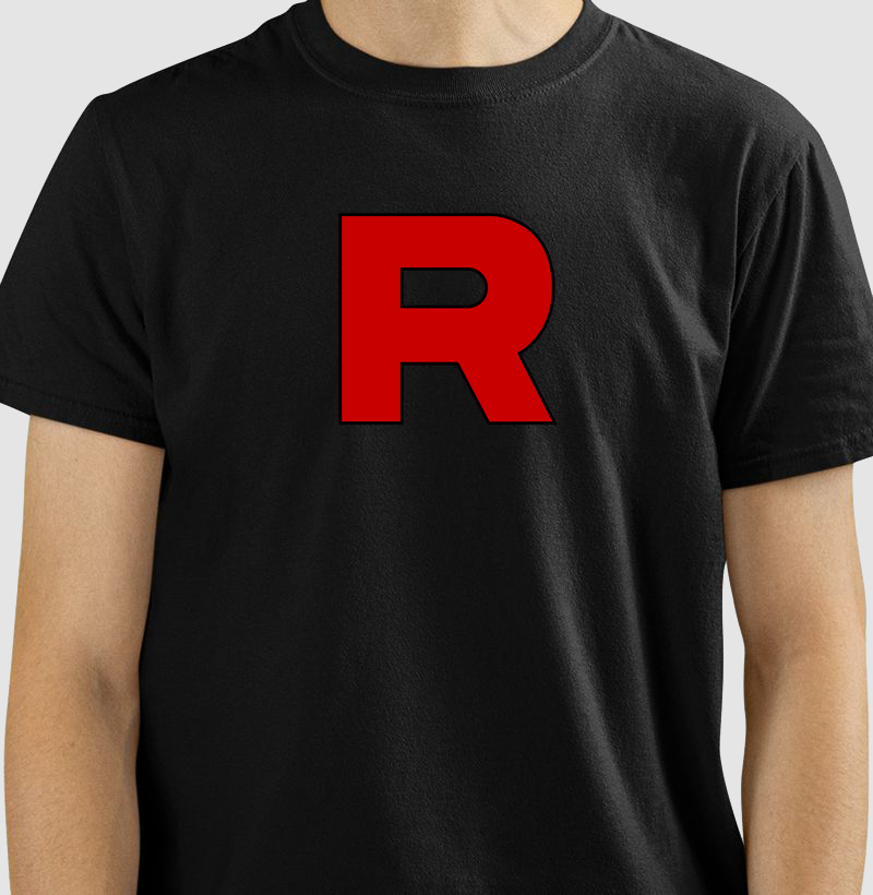 Qualidade Premium “Equipe Rocket – R Vermelho” – Referência Pokémon (PP ao 4G)