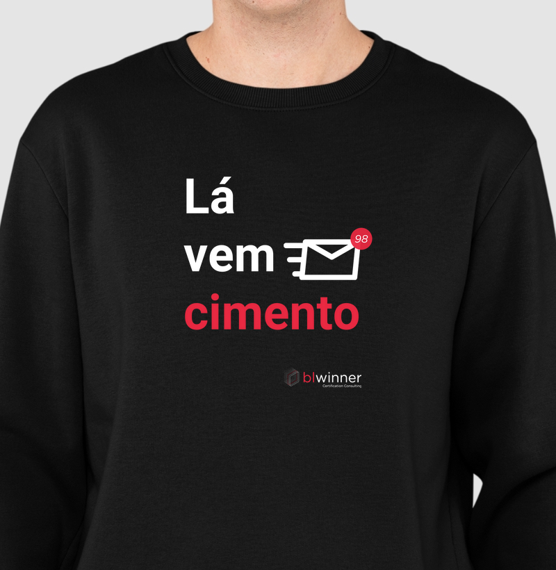 Suéter Moletom Unissex Lá vem Cimento
