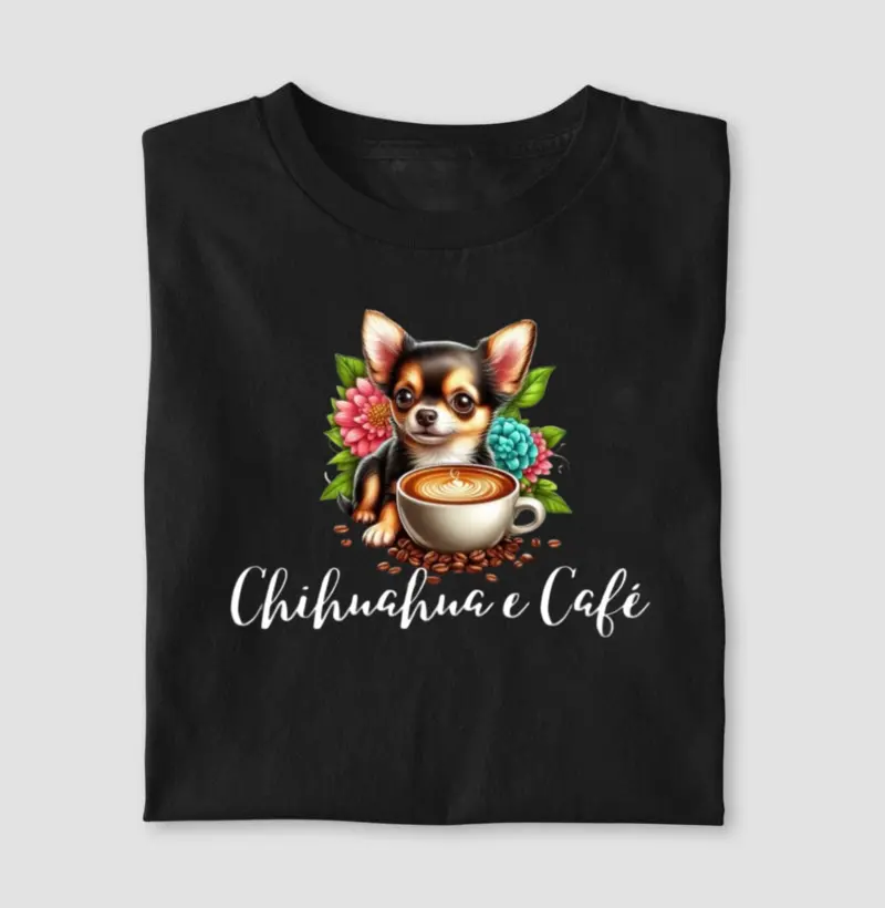 Chihuahua flor e café