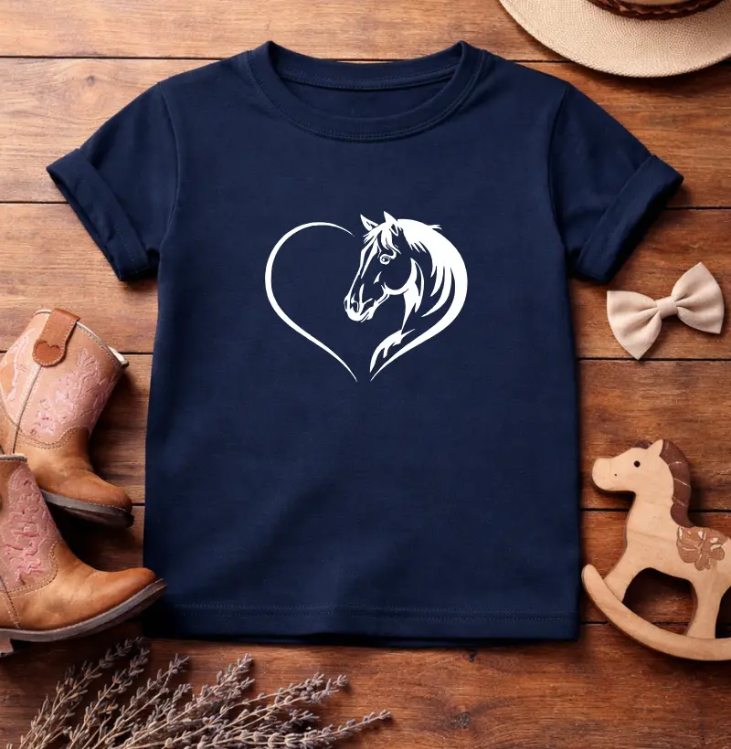 Camiseta Infantil Coração Selvagem 100% Algodão Premium