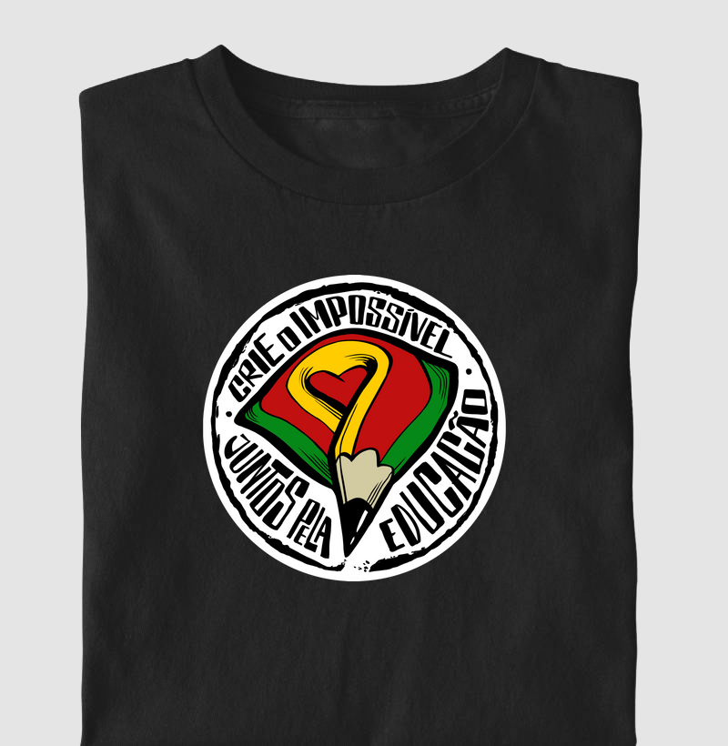 Camiseta preta infantil - juntos 
