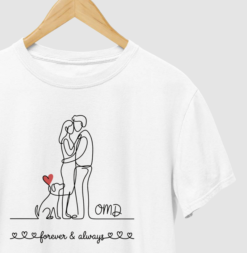 Camiseta Forever & Always - Casal + Dog