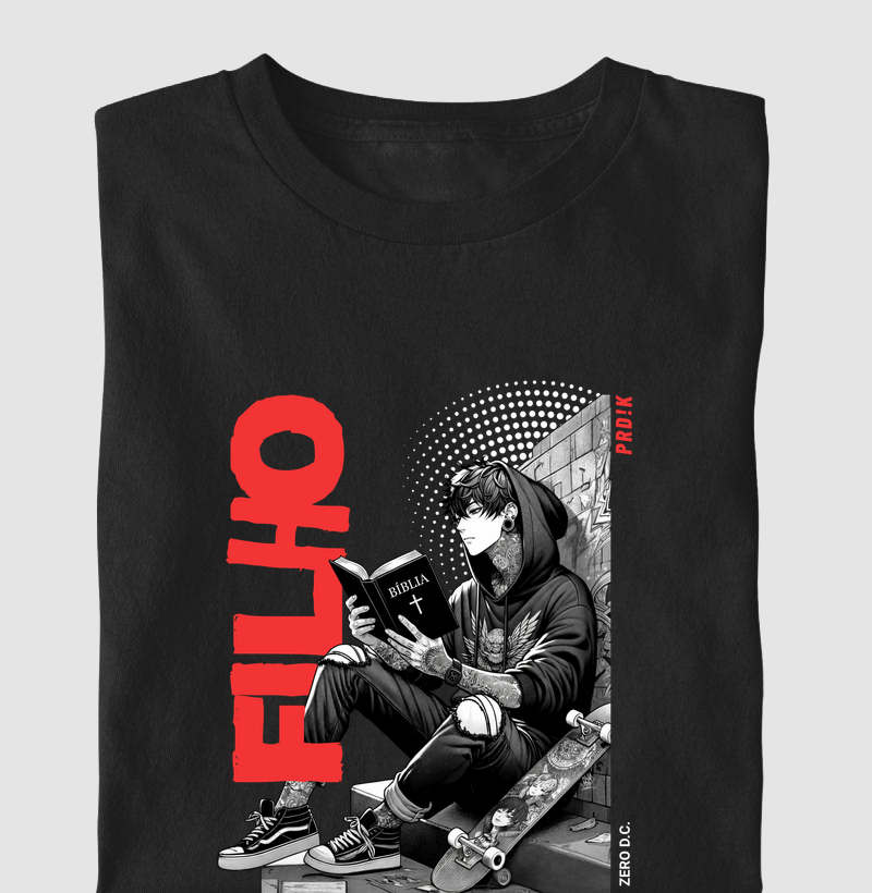 Camiseta Infantil Algodão com Estampa - Filhos Loucos