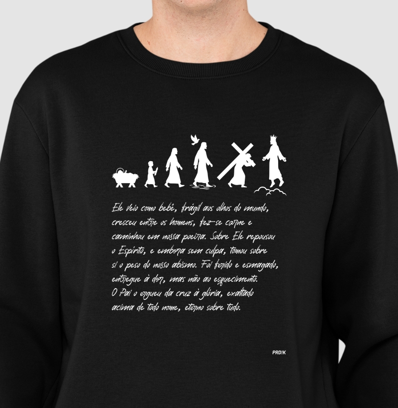 Moletom com Estampa - A Evolução de Jesus