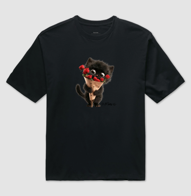 Camiseta Miau Romântico