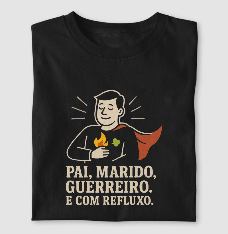 Camieta Pai, marido e com refluxo