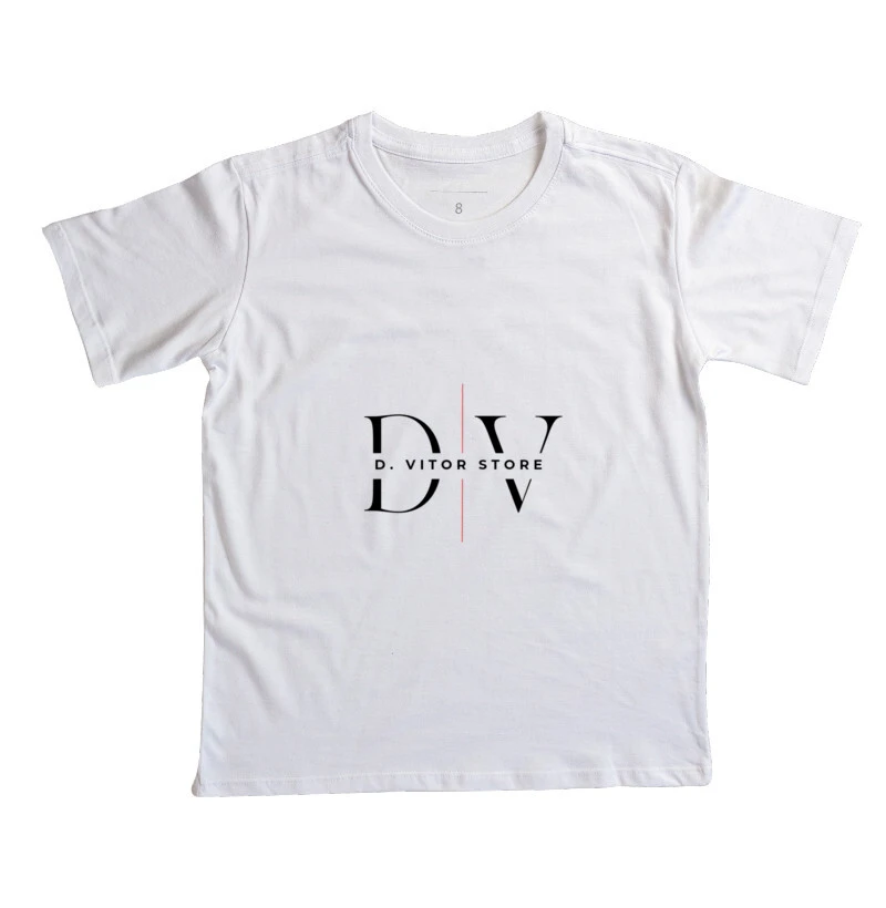 Camiseta Mini D. VITOR STORE - Logo Branca