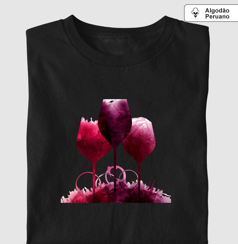 Camiseta Três Taças - Wine Splash