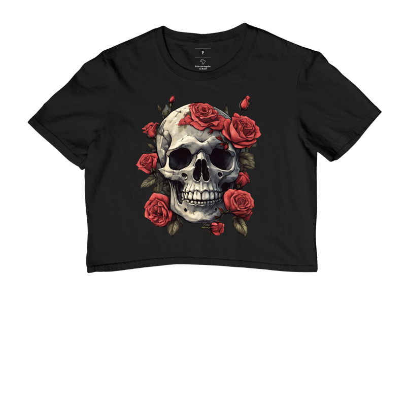 Cropped Skull Roses 2