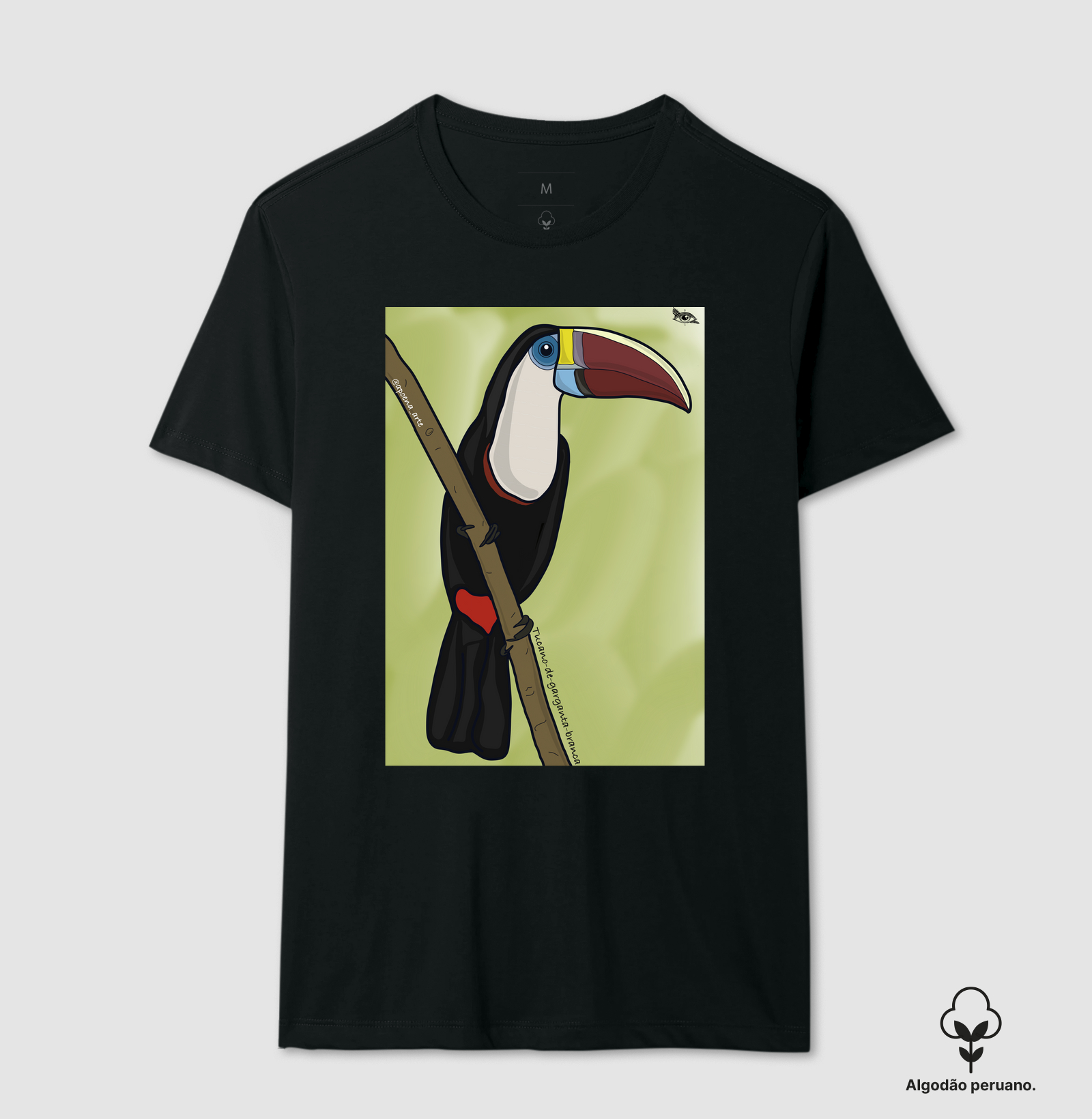 Camiseta Tucano-da-garganta-branca