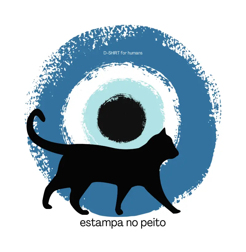 Olho grego + gato preto - peito 3