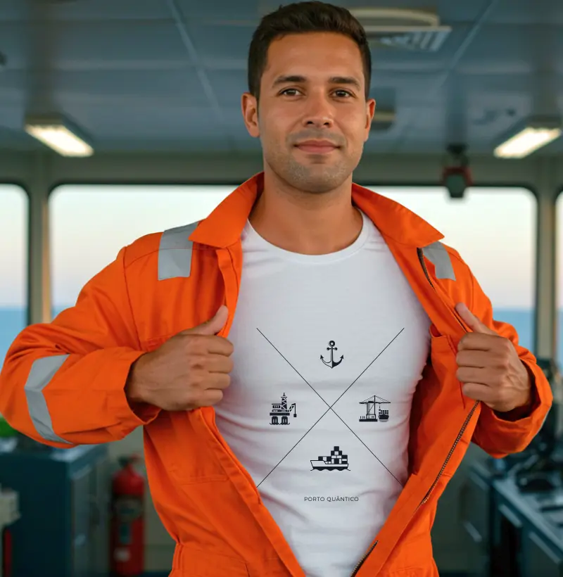 Camiseta Unissex 100% Algodão - Forças do Mar 