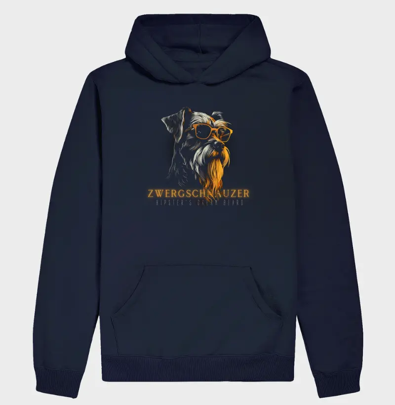 Hipster's Beard Dog Hoodie II