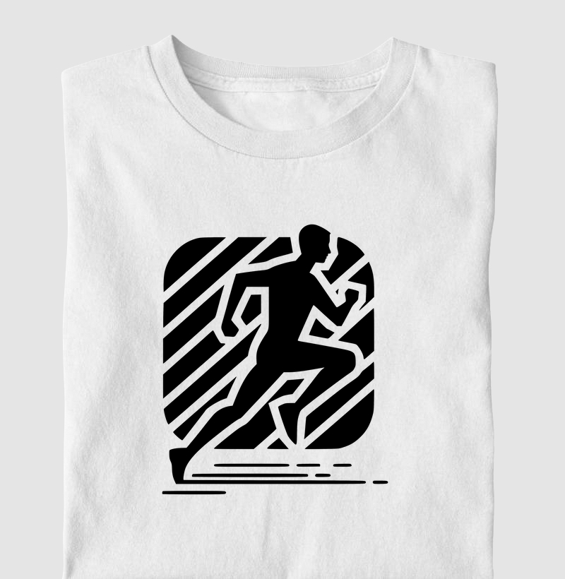 Camiseta com Silhueta de Corredor | Estilo e Movimento | Moda Esportiva de Luxo VP