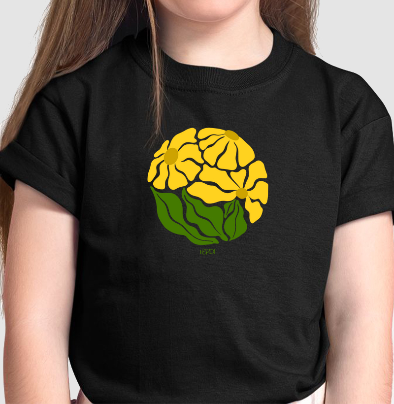 Flor amarela circular