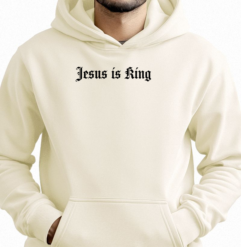Jesus is King | Hoodie Moletom Cristão Loucos por Jesus