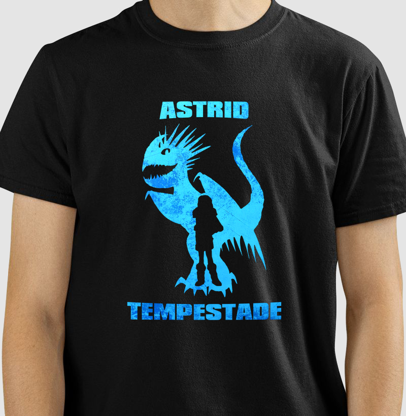 Camiseta Astrid e Tempestade Azul