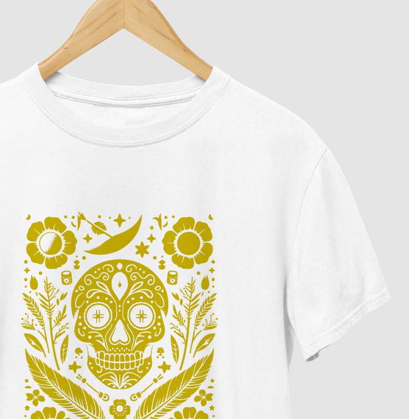 Dia de los Muertos – El Misterio (estampa amarela central)