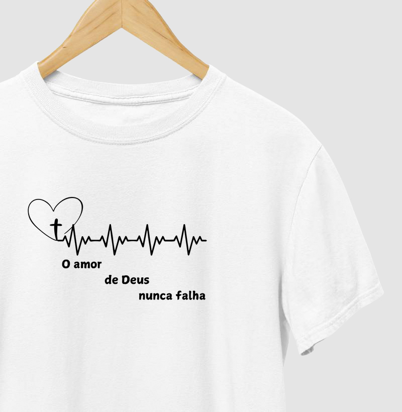 camiseta frequência cardíaca com coração
