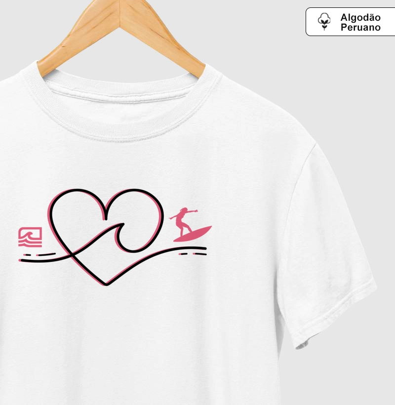 "Amor pelas Ondas" - Feminino (Algodão Peruano)