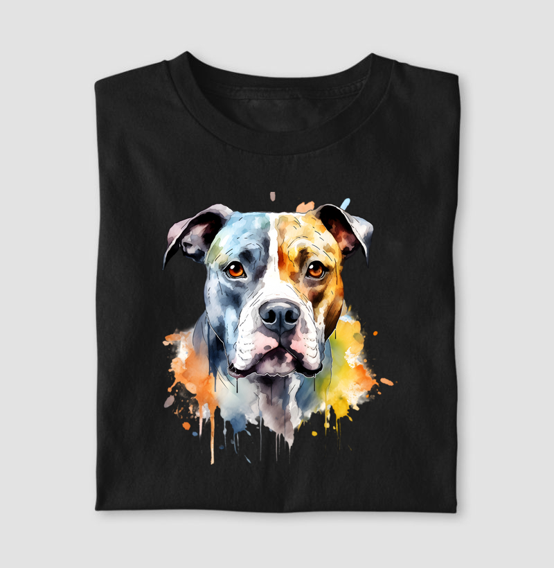 American Bull Dog aquarela