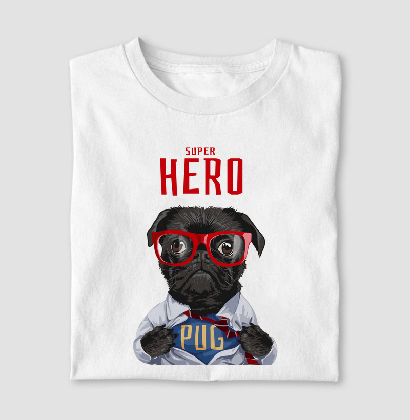 Camiseta Super Hero Pug