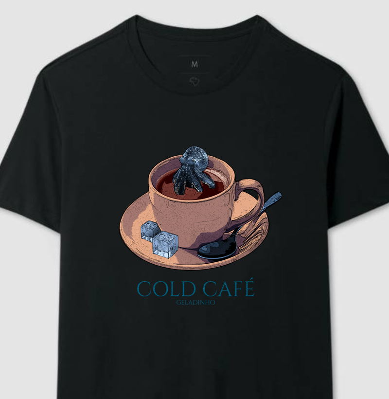 Camiseta Coruja ☕"Cold Café"