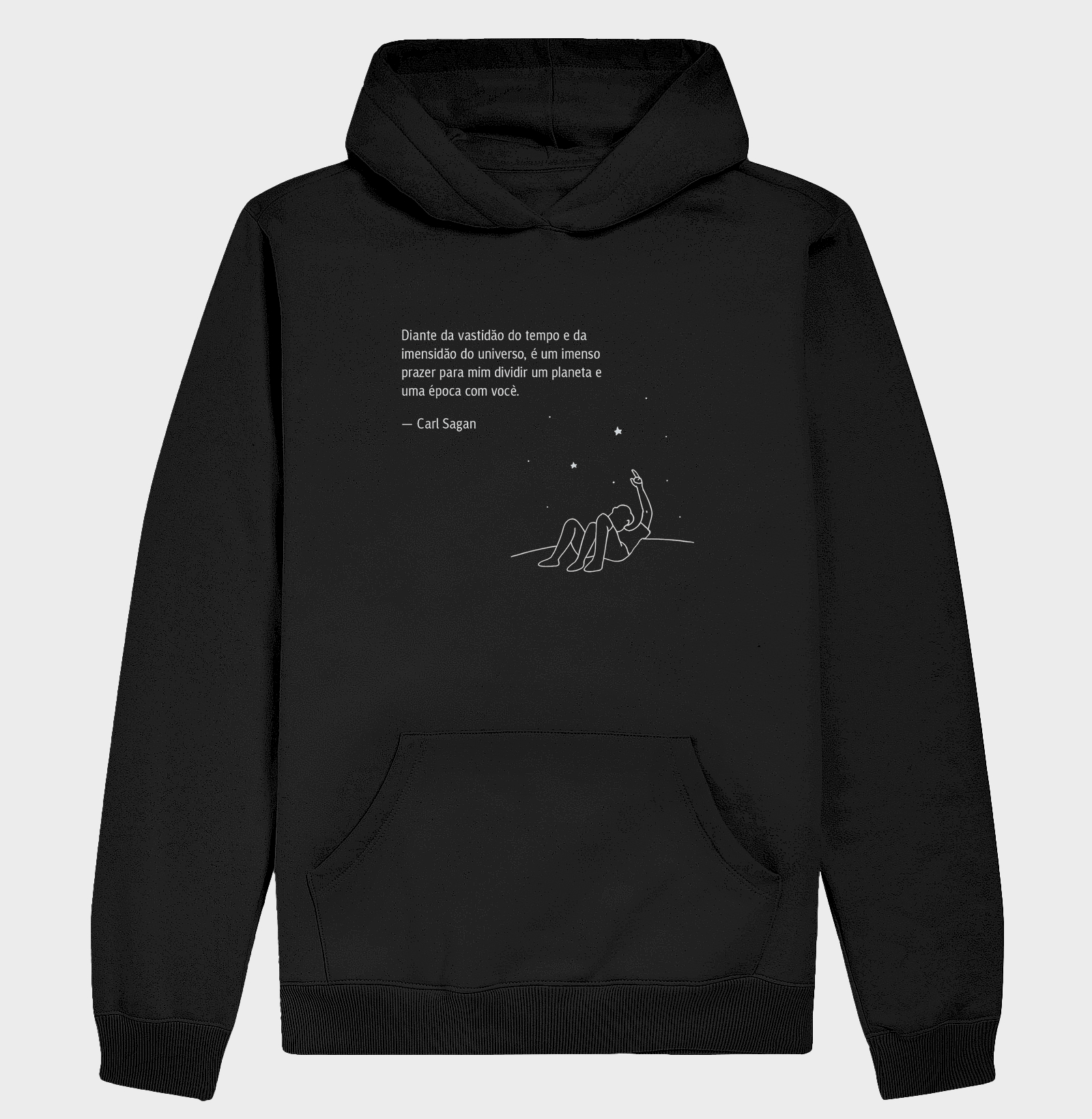 Frase Branca Vastidão do Tempo Carl Sagan