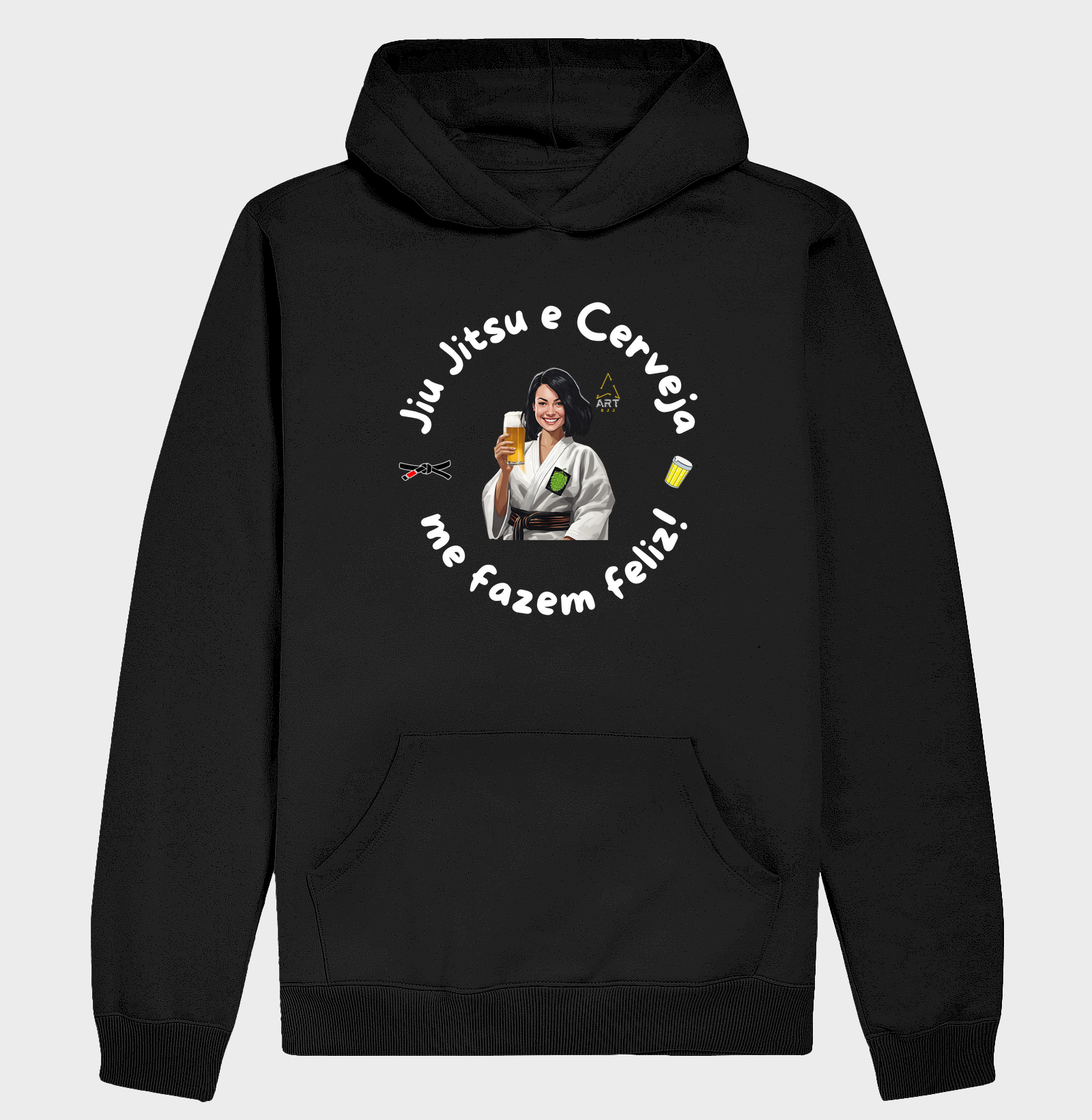 jiu jitsu e cerveja me fazem feliz - fem morena