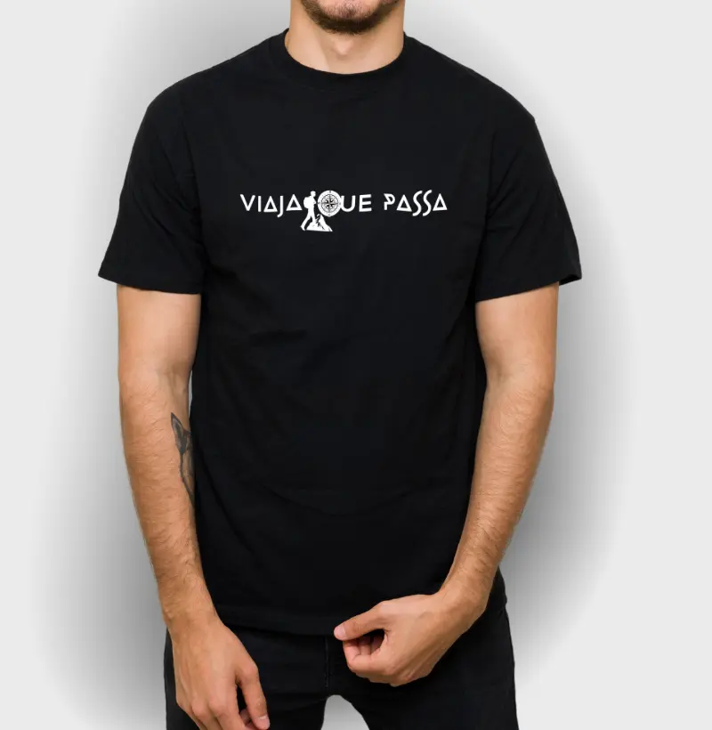 Camiseta Viajante Mochileiro - Viaja que Passa