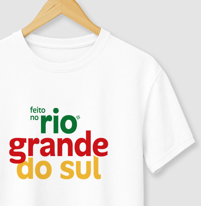 Camiseta FEITO no Rio Grande do Sul