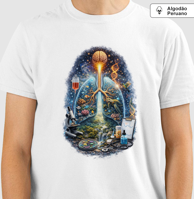 Camiseta "Respiro Oceânico: Biologia Marinha"