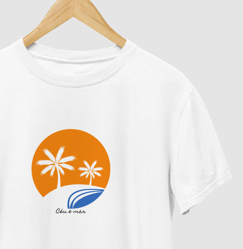 Camiseta masculina céu e mar
