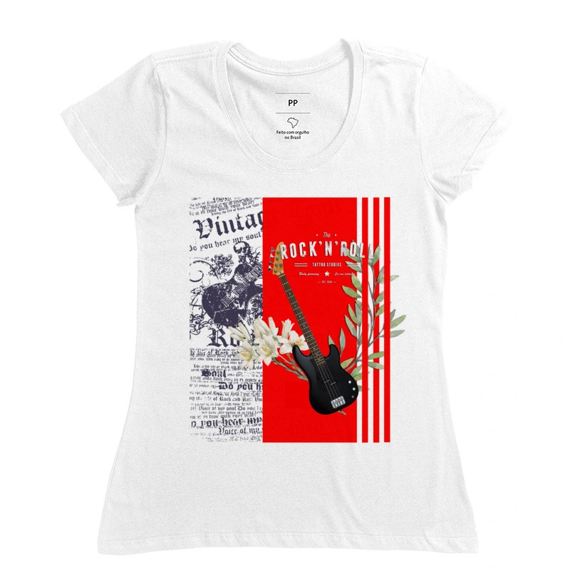 ROCK'N ROLL GUITAR | Branca Feminina