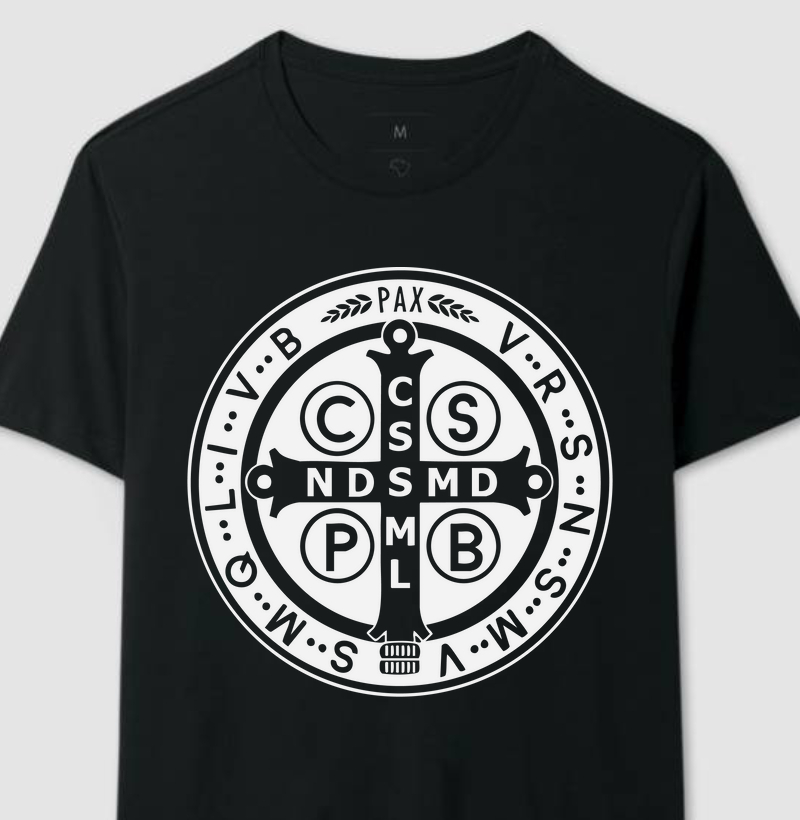 CAMISETA MEDALHA DE SÃO BENTO BG