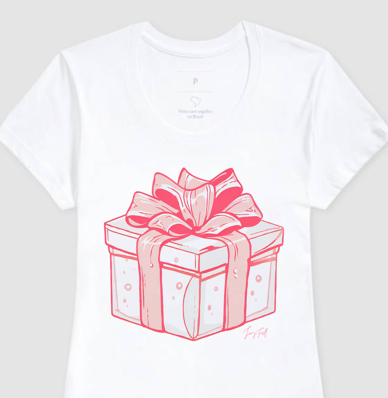 Caixa Presente Natal Aquarela 