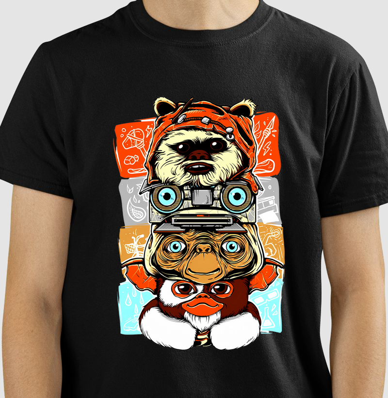 Camiseta Monstrinhos Carinhosos
